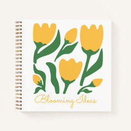 Cuaderno Personalizado Estético de Tulipanes Amari