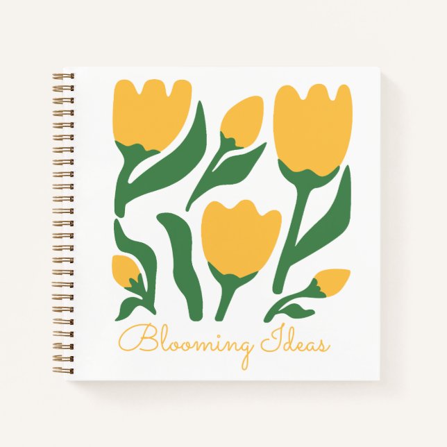 Cuaderno Personalizado Estético de Tulipanes Amari (Anverso)