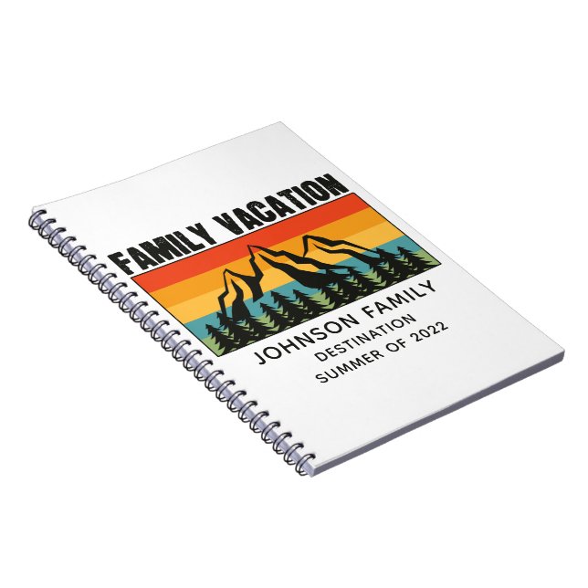 Cuaderno Personalizado Familia Vacaciones Montañas Senderis (Lado Derecho)