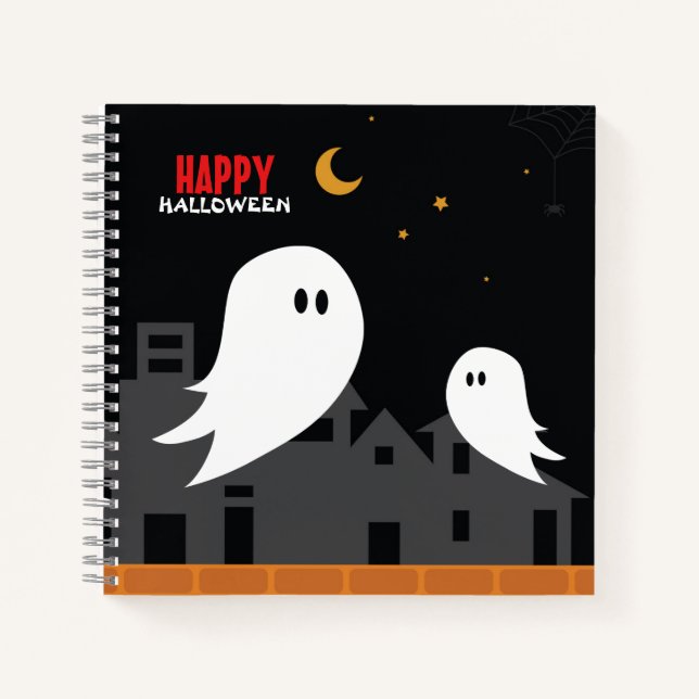 Cuaderno Personalizado fantasmal de Halloween (Anverso)