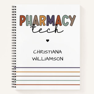 Cuaderno Personalizado Farmacia Tecnología Retro Técnico Fa