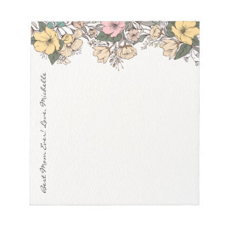 Cuaderno Personalizado Femenino Floral Regalo Día 