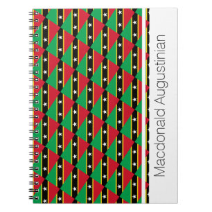 Cuaderno PERSONALIZADO FLAG ST KITTS Añadir el nombre del d