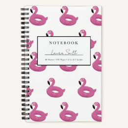 Cuaderno Personalizado Flamingo Rosa Flotador de P