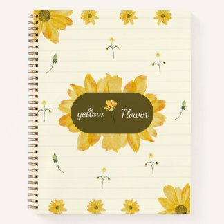 Cuaderno Personalizado Flor Amarilla