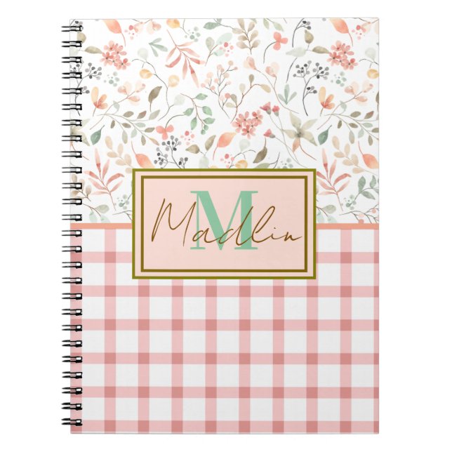 Cuaderno personalizado floral (Frente)