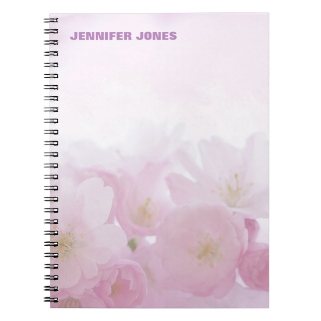 Cuaderno Personalizado Floral Femenino Bonito Moderno Profe (Frente)