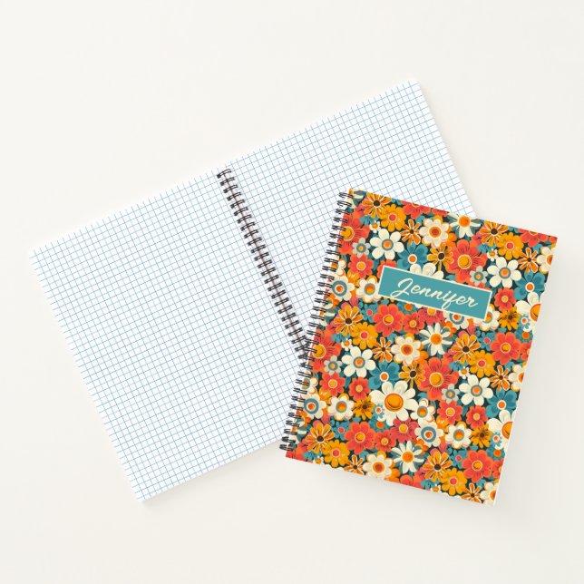 Cuaderno Personalizado Floral Retro Daisy (Interior)