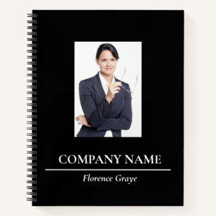 Cuaderno Personalizado foto corporativa negro