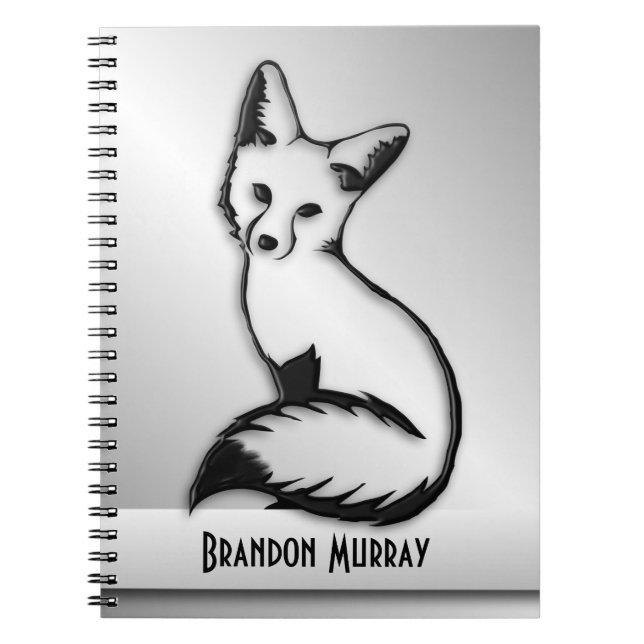 Cuaderno Personalizado Fox de plata (Frente)