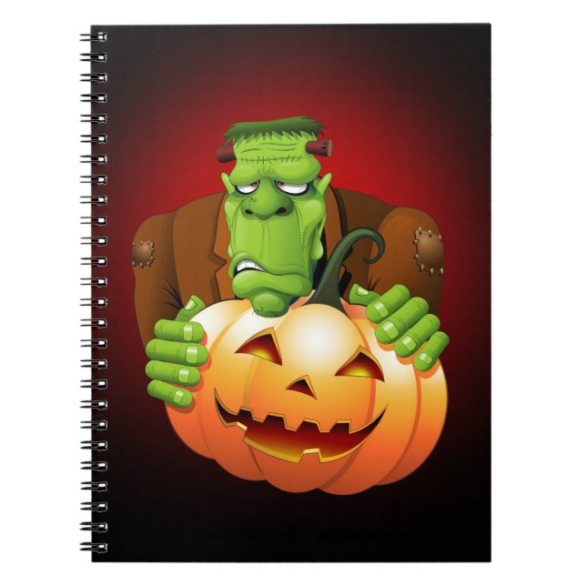 Cuaderno Personalizado Frankenstein con Calabaza (Frente)