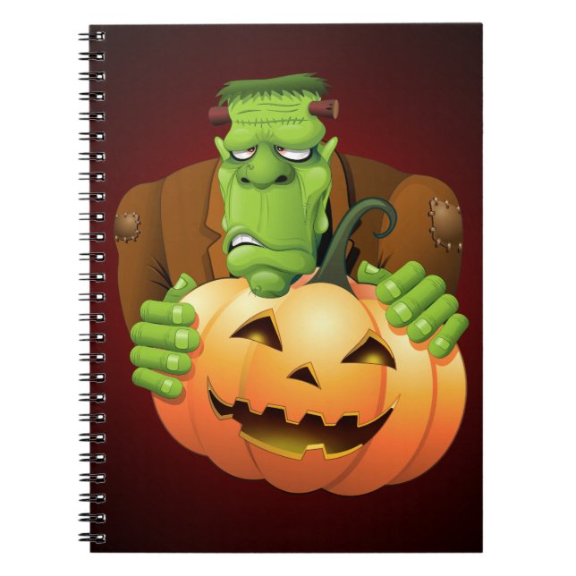 Cuaderno Personalizado Frankenstein con Calabaza (Frente)
