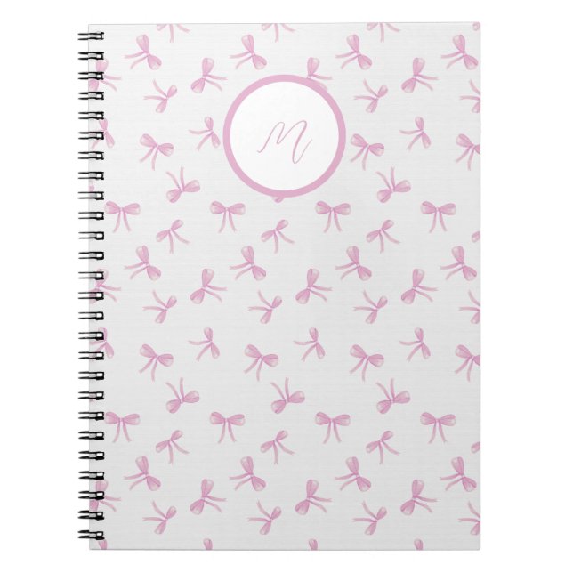 Cuaderno Personalizado Frilly Coquette Pink acuarela (Frente)