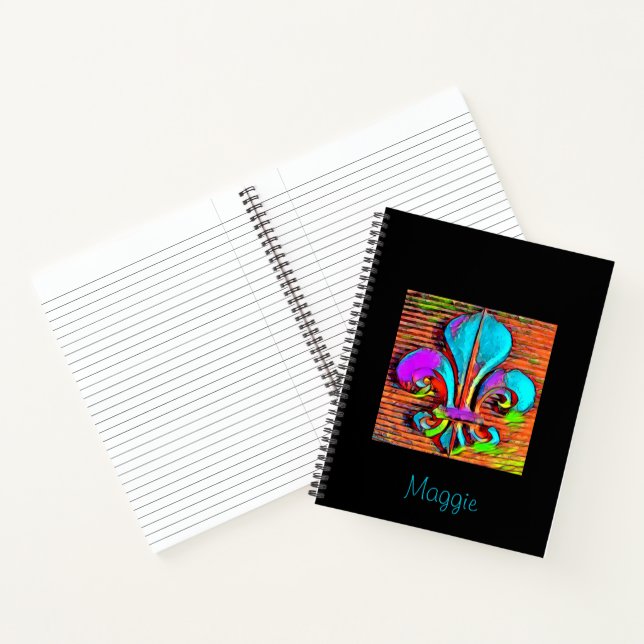Cuaderno personalizado Fun Fleur De Lis Mardi Gras (Interior)