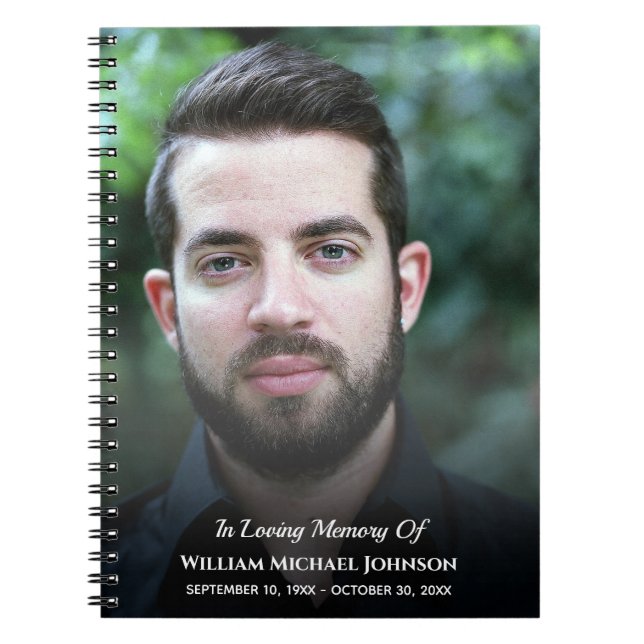 Cuaderno Personalizado funerario Foto Bereavement En La Mem (Frente)