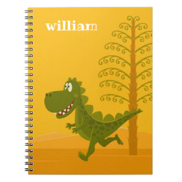 Cuaderno Personalizado Funny Dinosaur Jurassic Woodland