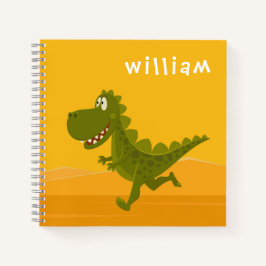 Cuaderno Personalizado Funny Dinosaur Jurassic Woodland