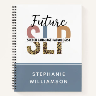 Cuaderno Personalizado Futuro SLP Speech Pathólogo Leopard 
