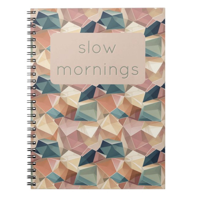Cuaderno personalizado geométrico pastel pop | Sil (Frente)