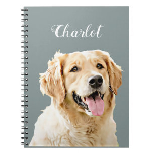 Cuaderno Personalizado Golden Retriever Dog Personalizado D