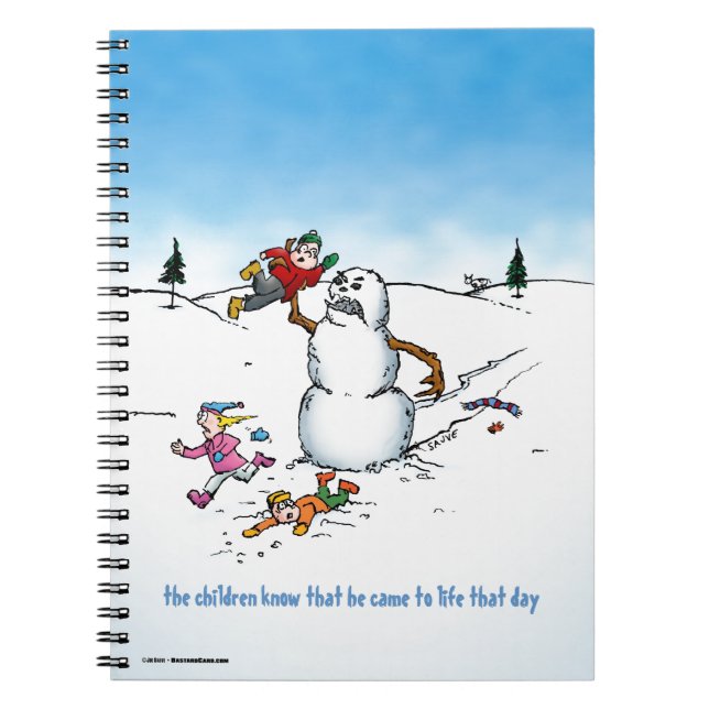 Cuaderno Personalizado gracioso de Killer Snowman (Frente)