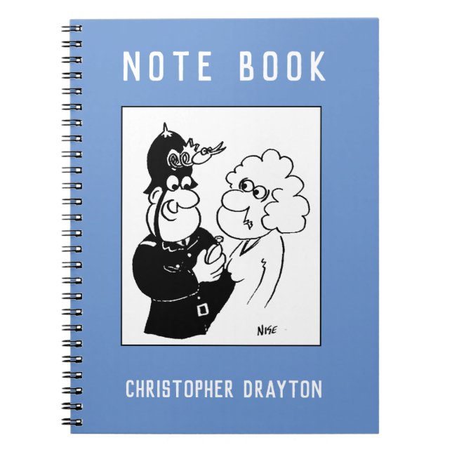 Cuaderno Personalizado gracioso del casco del Cuco del poli (Frente)