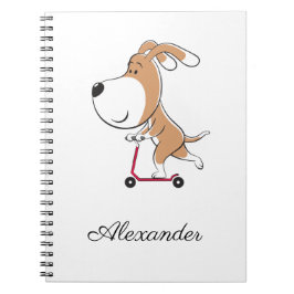 Cuaderno Personalizado gracioso perro cachorro patea a Scoo