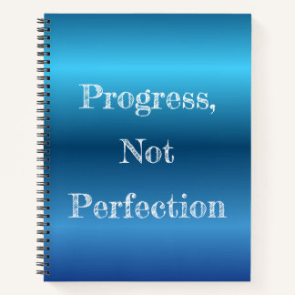 Cuaderno Personalizado Gradiente de Metal Azul