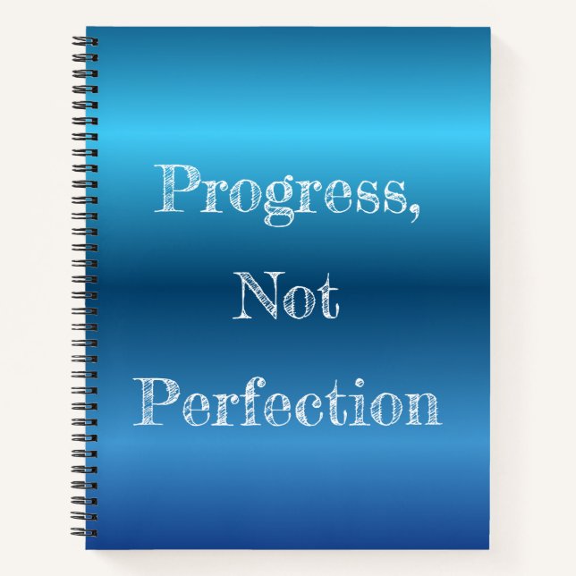 Cuaderno Personalizado Gradiente de Metal Azul (Anverso)