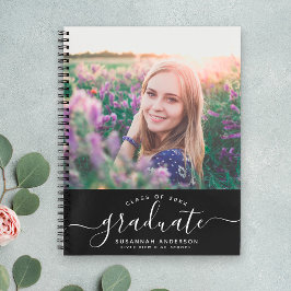 Cuaderno Personalizado Graduación Elegante Foto de guión mo