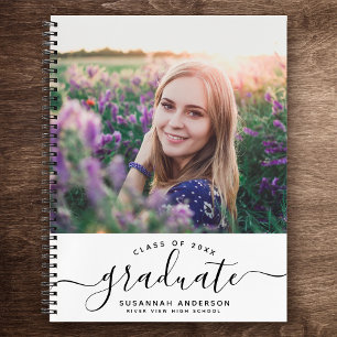 Cuaderno Personalizado Graduación Moderna Guión de Moda Inv