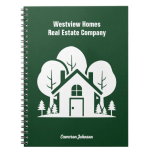 Cuaderno Personalizado Green Forest House Real Estate Compa