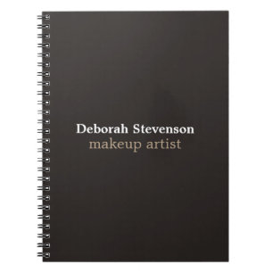 Cuaderno Personalizado Gris Mnimalista Moderno Único