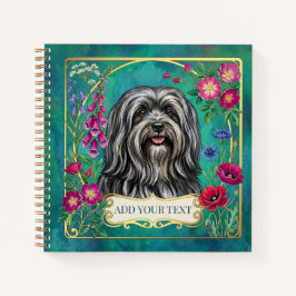 Cuaderno personalizado gris oscuro de Lhasa Apso