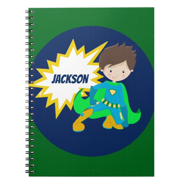 Cuaderno Personalizado Guay Superhéroe Kids Comic Book Them (Frente)