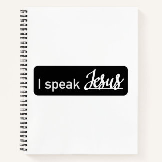 Cuaderno Personalizado hablo de Jesús en blanco y negro en