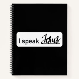 Cuaderno Personalizado hablo de Jesús en blanco y negro en 