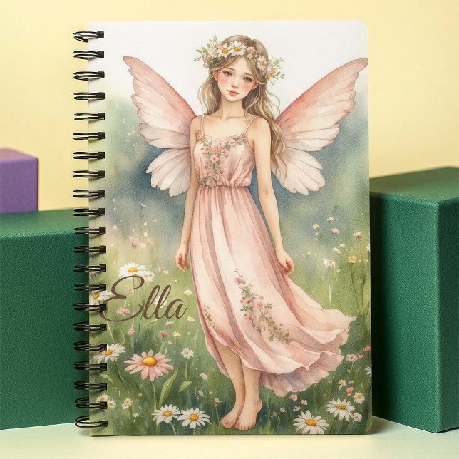 Cuaderno Personalizado Hada de Flor de Acuarela Ro (Subido por el creador)