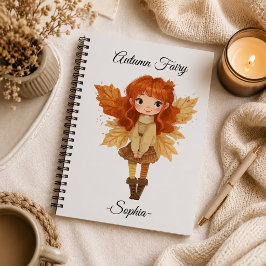 Cuaderno Personalizado – Hada Minimalista de Otoño