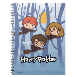 Cuaderno Personalizado Harry, Ron Y Hermione Volando En Bos