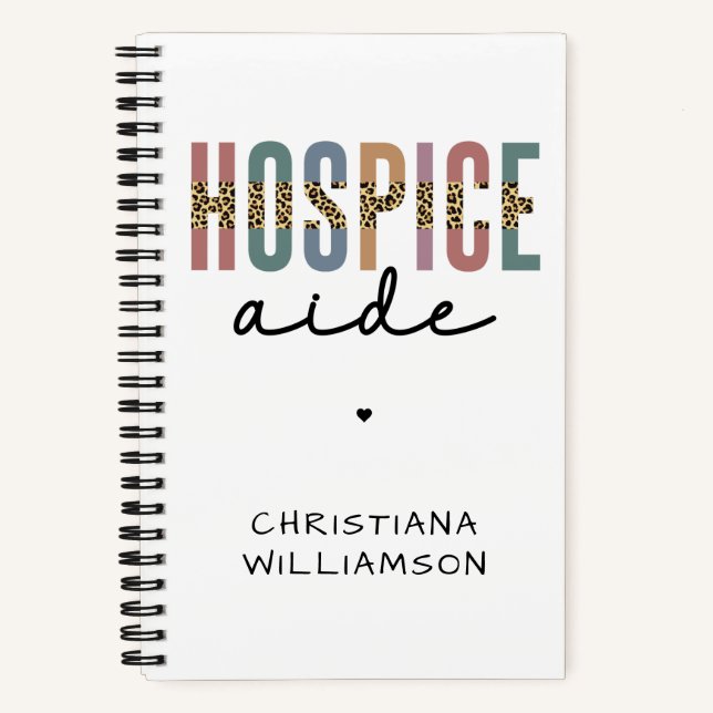 Cuaderno Personalizado Hospice Aide Hospice Enfermería Hosp (Anverso)