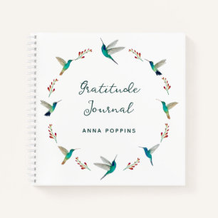 Cuaderno Personalizado Hummingbird Gratitude Journal