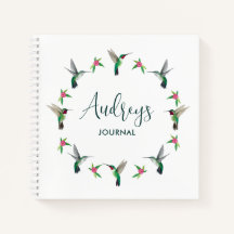 Personalizado Hummingbird Journal