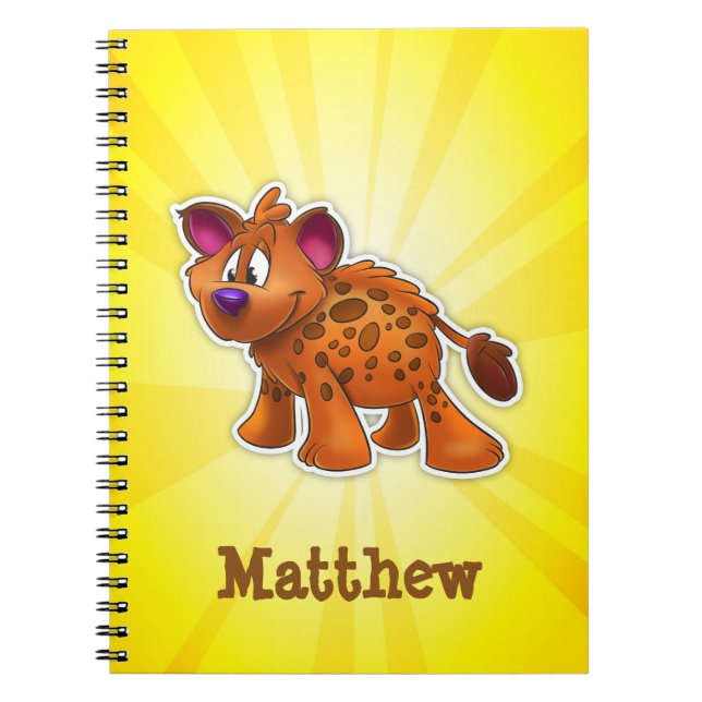 Cuaderno Personalizado Hyena Notebook Amarillo (Frente)