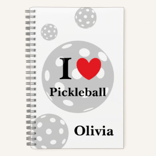 Cuaderno Personalizado "I Love Pickleball"
