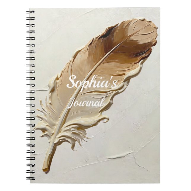 Cuaderno Personalizado Impasto Texturizado Pluma B (Frente)