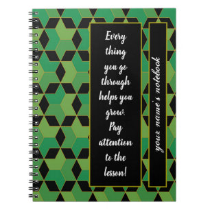 Cuaderno personalizado inicial de patrón de repetición sin