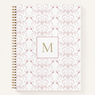 Cuaderno Personalizado Inicial Rosa Polvoriento Bo