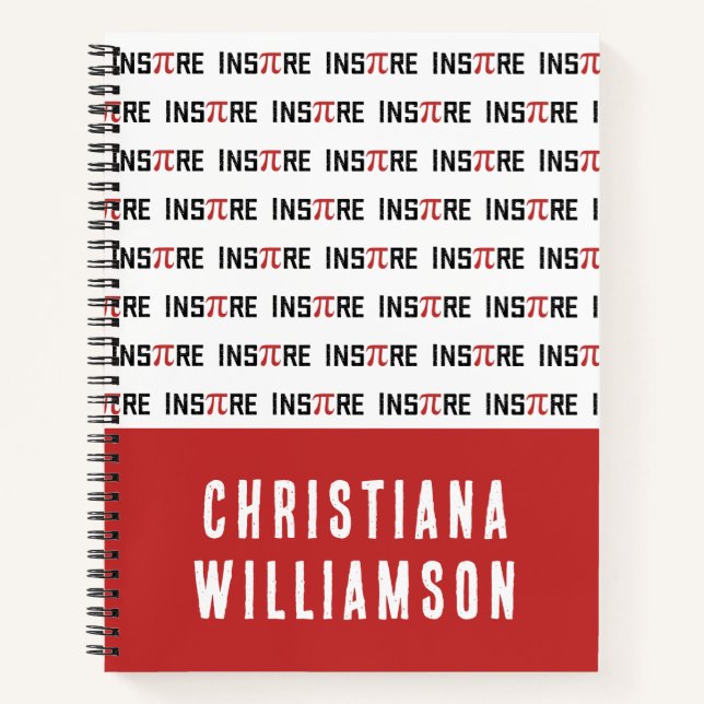 Cuaderno Personalizado InsPire Pi Day | Regalos de matemáti (Anverso)