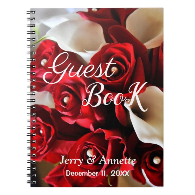 Cuaderno Personalizado Invitado de Flores Lirieras de Calla (Frente)
